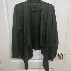 Torrid Forest Green Open Front Jacket